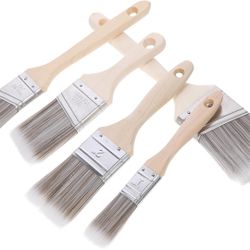 New 5pcs Wooden Handle Paint Brush for Wall Painting Reusable Bristle Brushes for and Arts Crafts Versatile for Professionals and Amateurs