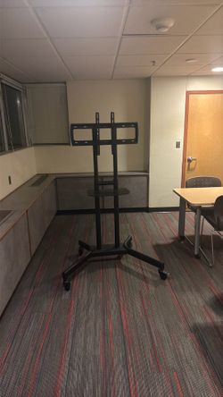 Mobile TV stand with wheels