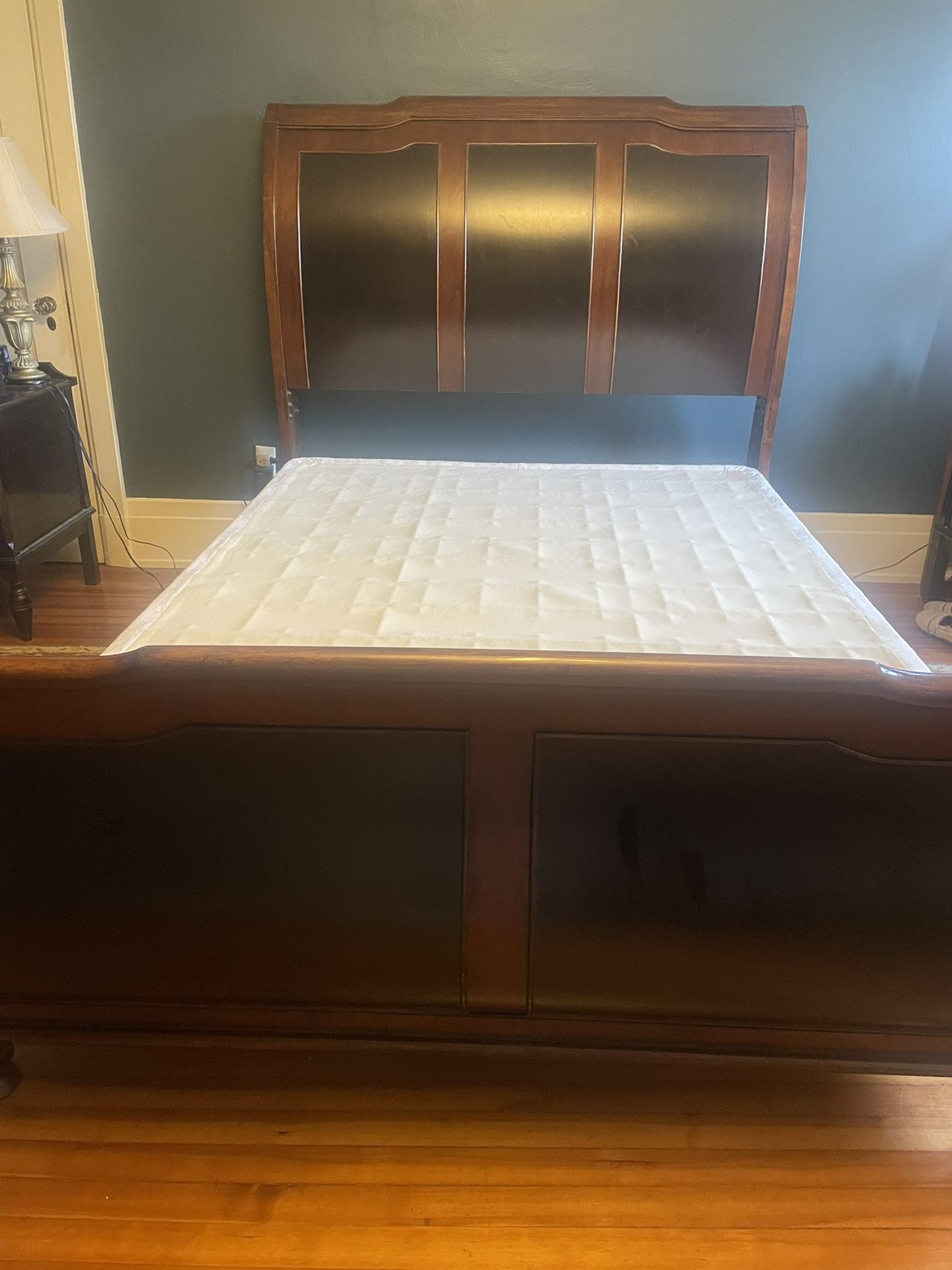 Queen Sleigh Bed Frame And Box Spring