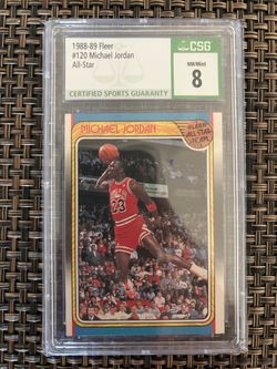 1988-89 Fleer Fleer All Star Team Michael Jordan #120 CGC 8