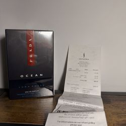 SEALED PRADA Luna Rossa Ocean Men`s Eau de Toilette Spray with Receipt - 3.3 oz