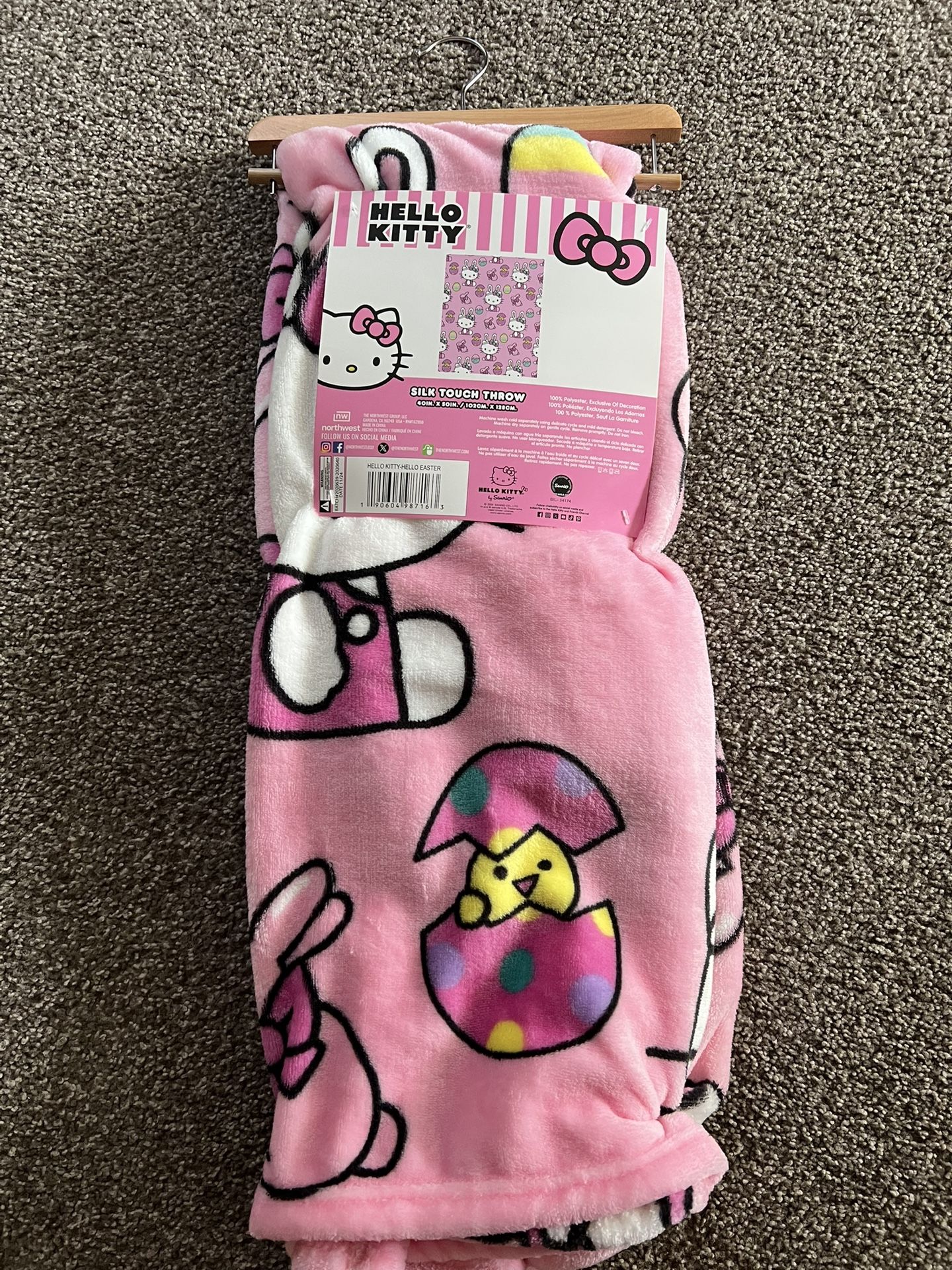 Hello Kitty Easter Blanket For Toddler New