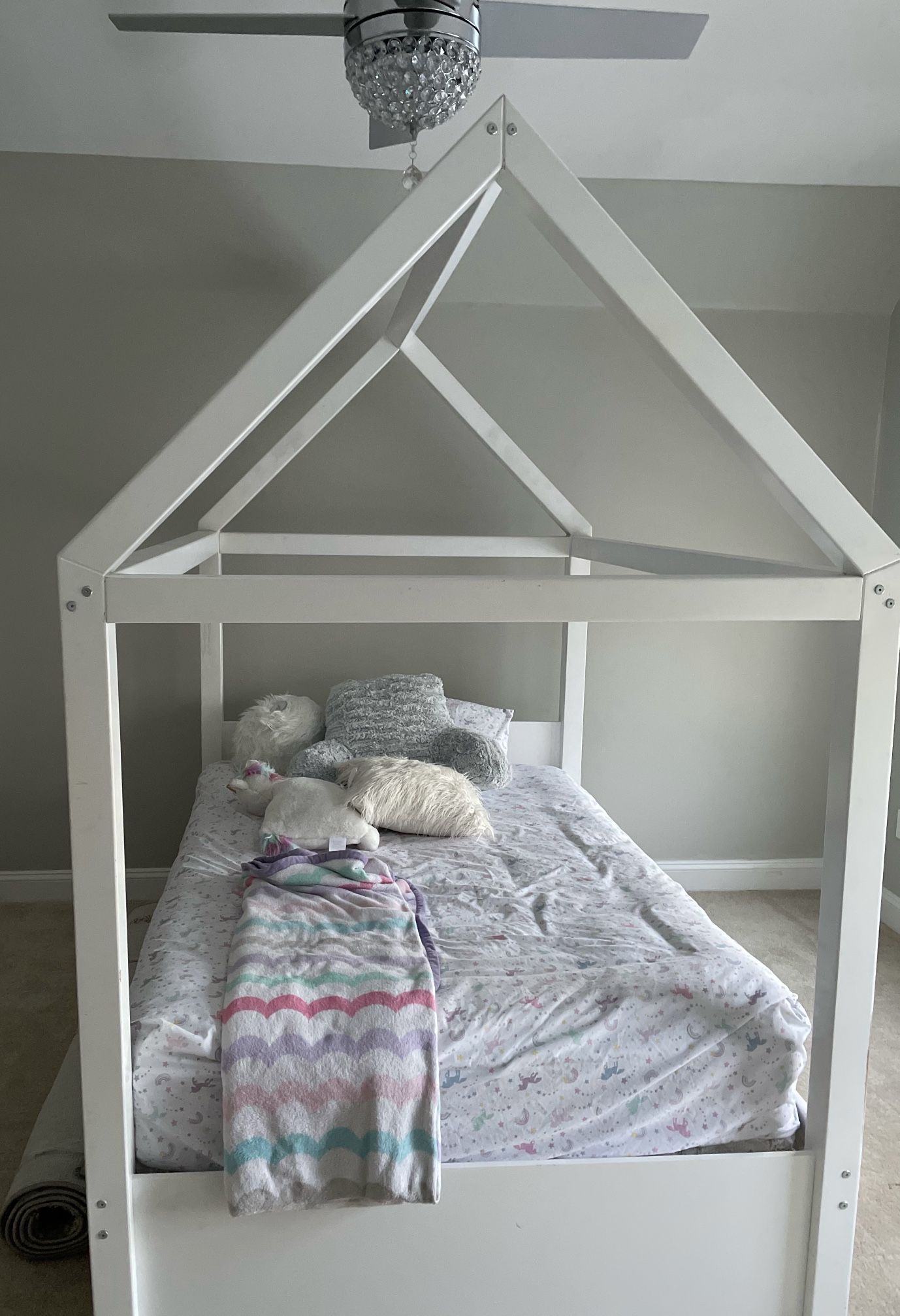 Kid’s House Wooden Full Size Bed Frame 