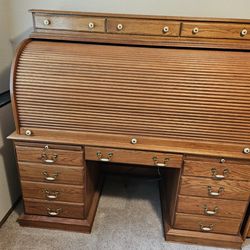 Oak Role Top Desk