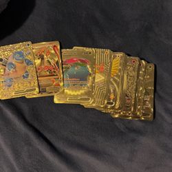 gold pokemon cards repIicas