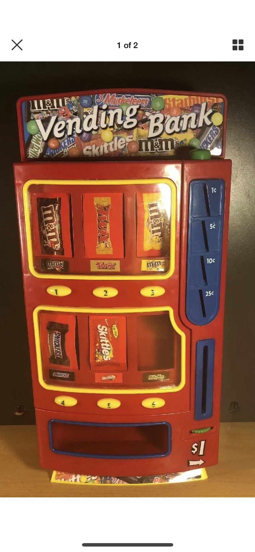 M & M Mars Candy Vending Machine Bank 2004