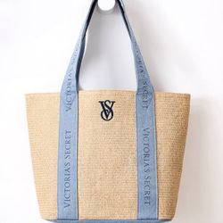 NEW Victoria's Secret Straw Tote