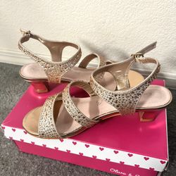 Rose Gold Teen Girls Heels Size 7