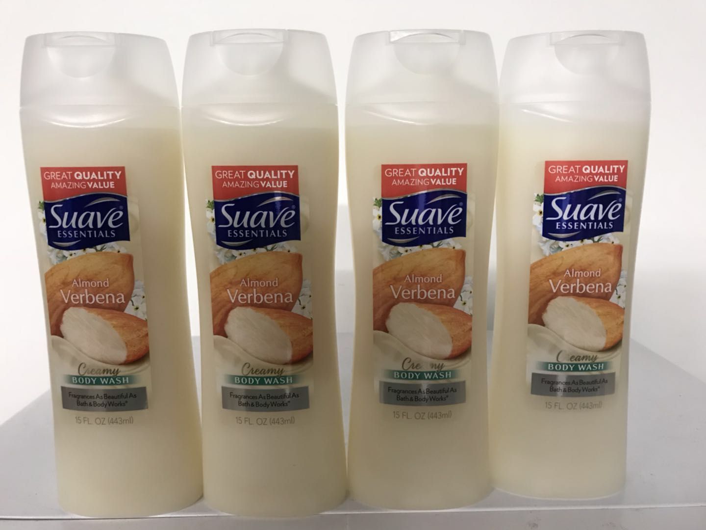 4 bottles of Women Almond Verbena Creamy Body Wash