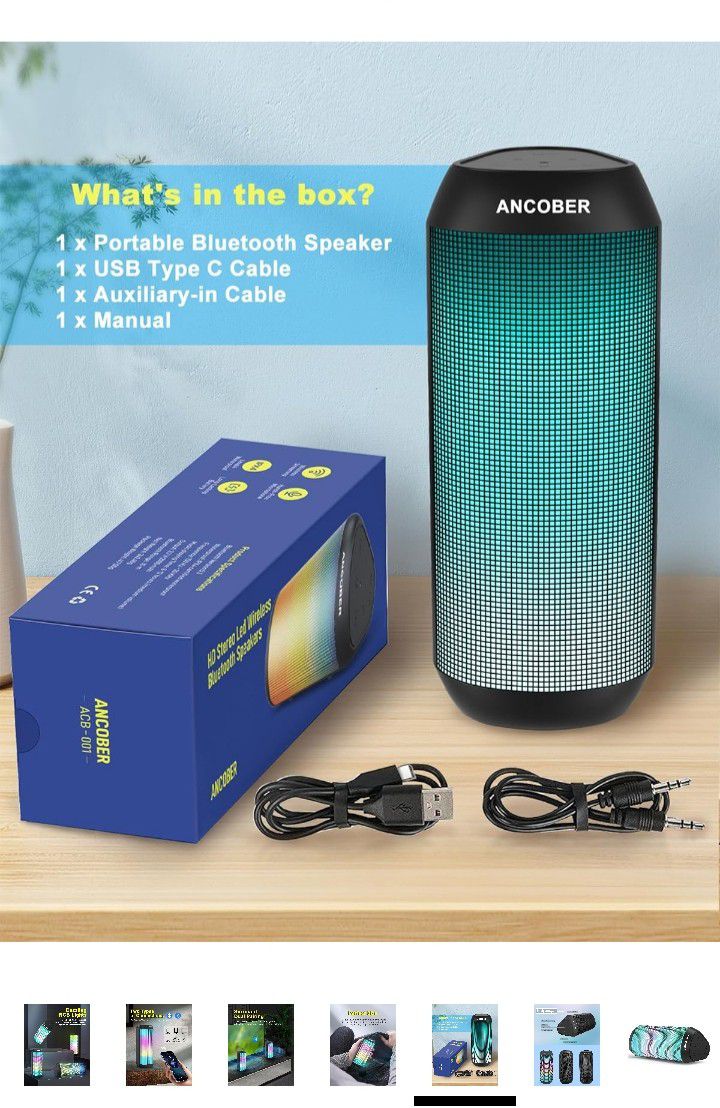 HD Stereo LED Wireless Bluetooth Speaker