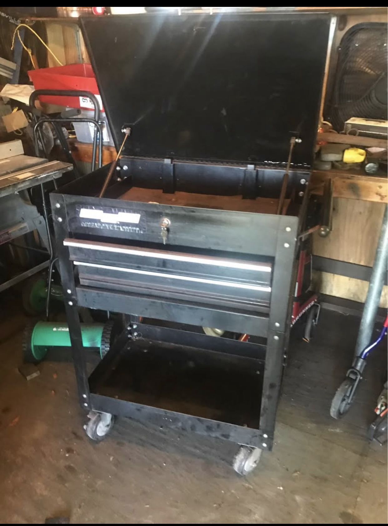 Rolling Tool Cart 2 Drawer Large With Tools Ratchets Wrenches $165 Table Saw $125 Other Items Available