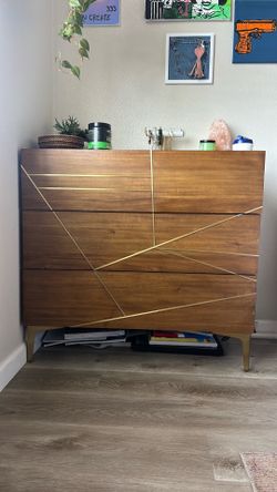 Wooden & Gold  Dresser