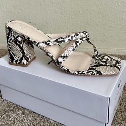 New Snake-print heels 