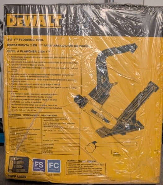 DEWALT Flooring Stapler, 2-in-1 Tool (DWFP12569)