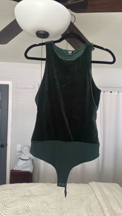 Green Velvet Bodysuit
