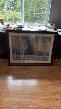 Large Espresso/ Dark Brown Black Frame And Mat