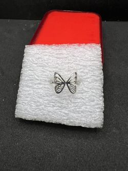 Butterfly Silver Ring - Size 6