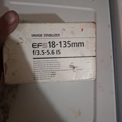 Cannon Image Stabilizer Efs 18-135 f/3.5-5.6 IS