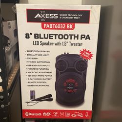 Bluetooth speaker with microphone 8"