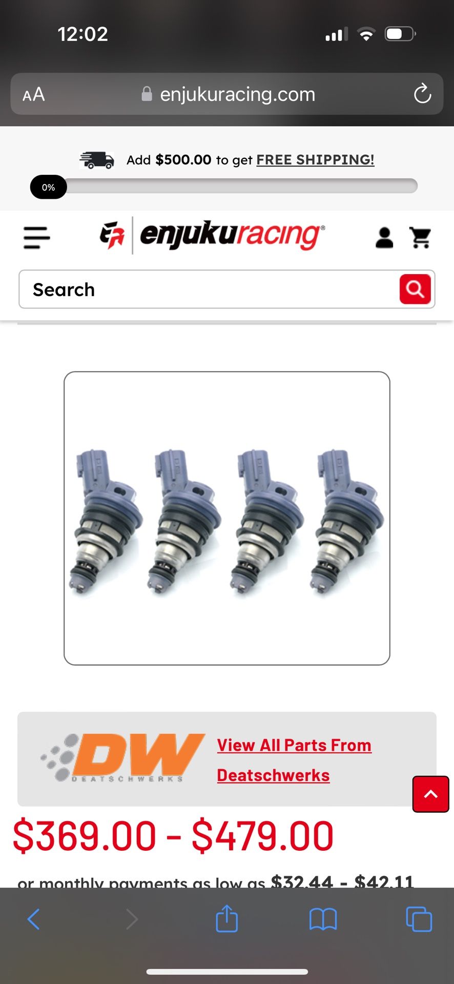 740cc Side Feed Injectors