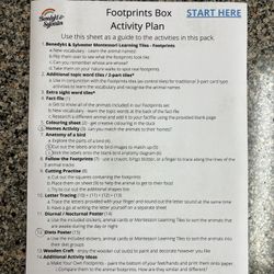 Benedykt And Sylvester Montessori Footprints Box