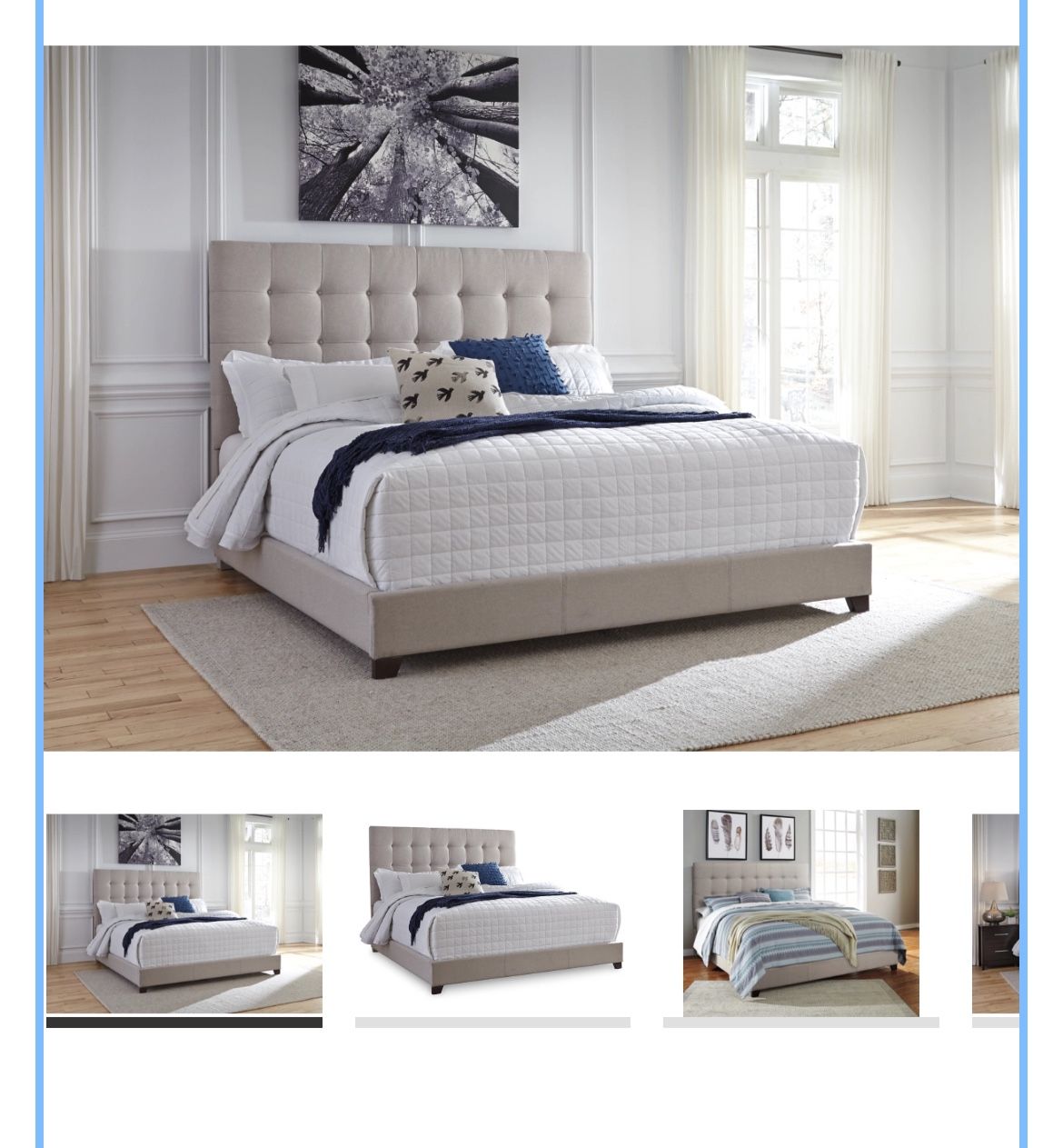 Bedframe W/Box Spring King Like New. Purchased at Ashley Store
