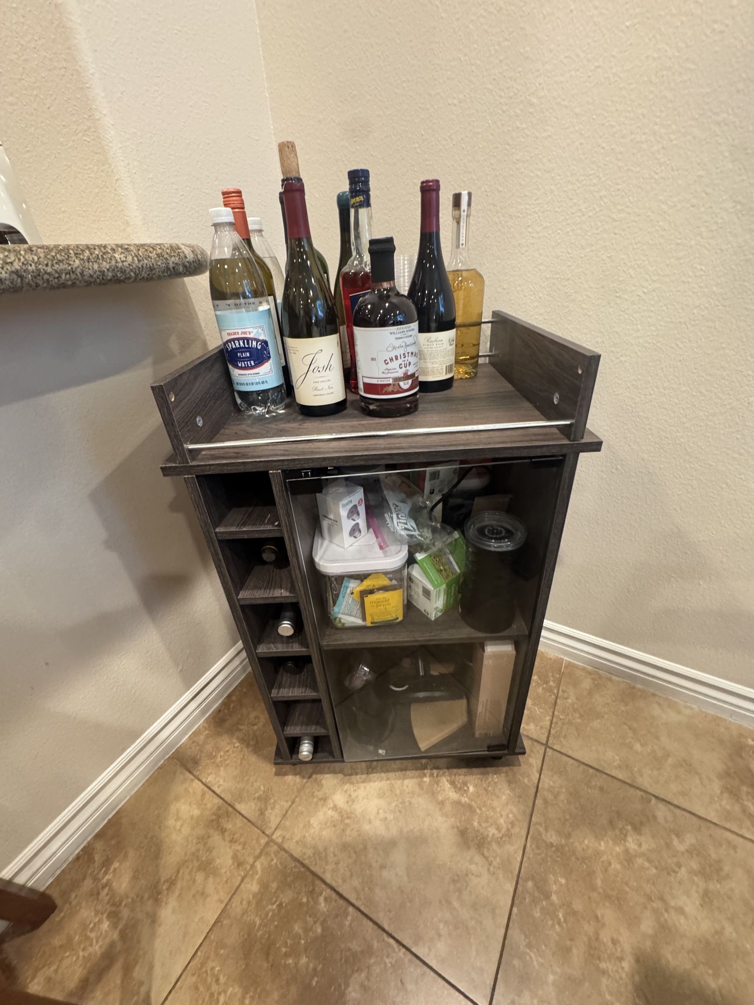 Beautiful Wood Bar Cart
