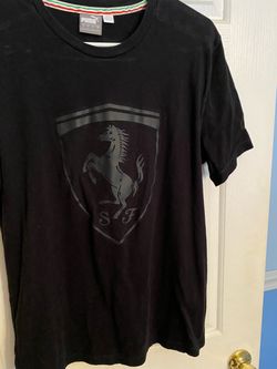 Puma Ferrari Scuderia Black T-Shirt Size L