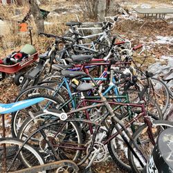 Huge Vintage Bicycle And Parts Collection Much More Than You See In The Photos