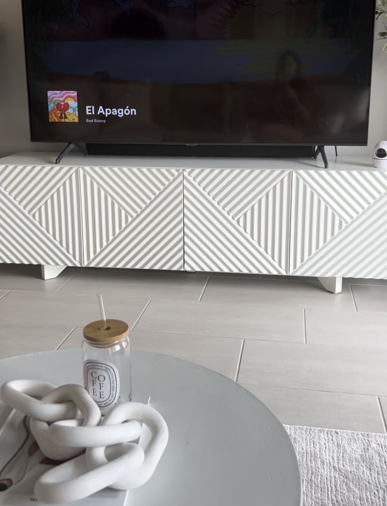 WEST ELM TV Console Media Stand White Rosanna Ceravolo Media Console (68")