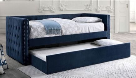 Brand New Blue Twin Size Daybed w Trundle Bed