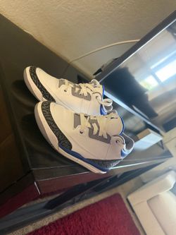 Air Jordan 3 White Blue Sneakers