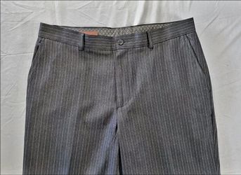 Perry Ellis Gray Pinstripe Dress Pants