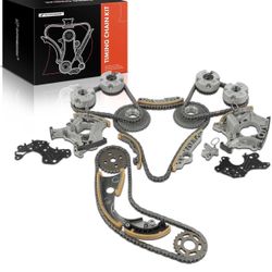 A-Premium 21PCS Engine Timing Chain Kit W/Sprocket & Tensioner & Guide Compatible with Audi A4 2005-2008, A4 Quattro 2005-2009, A6 2006-2009, A6 Quatt
