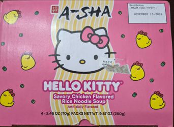A-SHA Hello Kitty Chicken Flavor Rice Noodle Soup