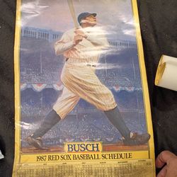 1987 Bush Red Sox Calendar