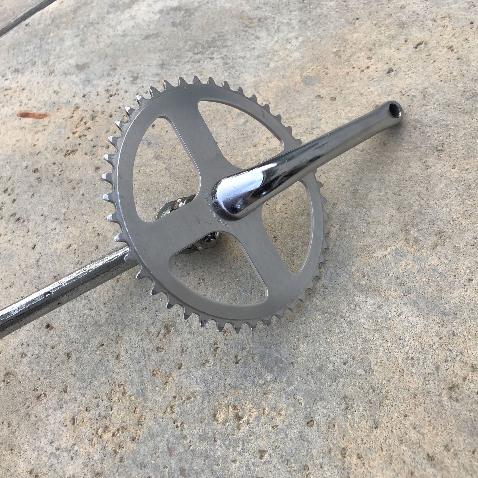 Vintage BMX . Sugino Sprocket With 170mm Crank And Hardware