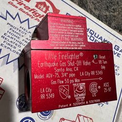 Earthquake Gas Shutoff Little Firefighter AGV-75 3/4” Pipe 