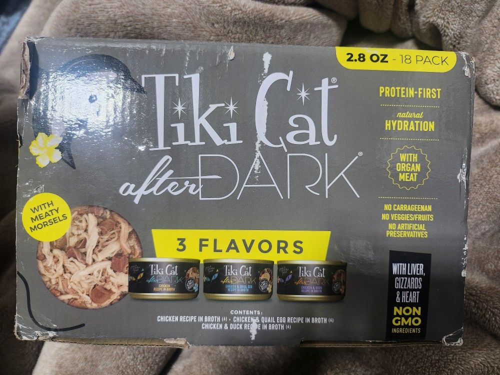 Tiki After Dark Wet Cat Food 2.8oz Cans 18 Pack