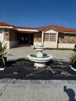 Two-Tier Outdoor Stone Water Fountain