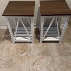 Farmhouse End Table Set