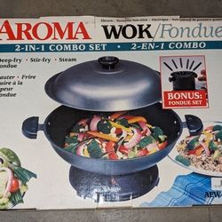 Aroma Wok/Fondue 2-in-1 Set