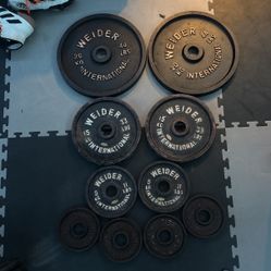 Weider Olympic Weight Set 90 Kg Set (198 Pounds)