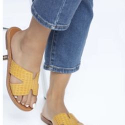 Wild Diva- Yellow Summer Sandals In Size 8.5 from Fashion Nova