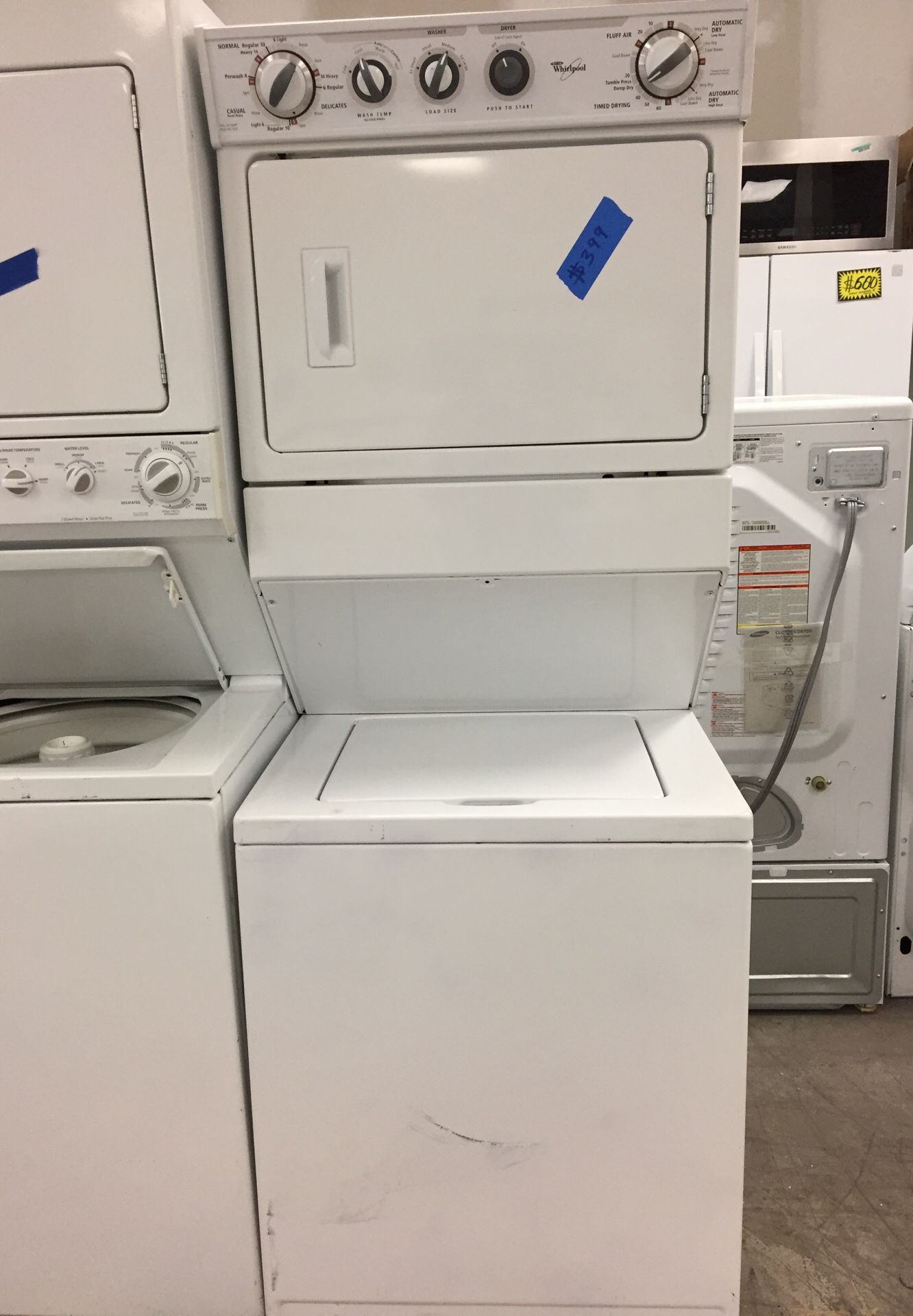 Whirlpool stackable washer and dryer