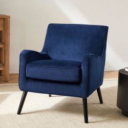 West Elm Book Nook Chair - Ink Blue