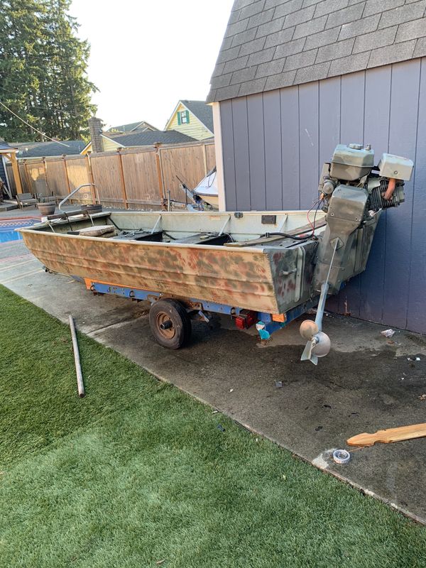 Jon boat with mud motor for Sale in Everett, WA OfferUp