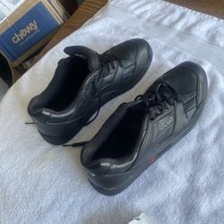 Dexter Mens 11 Med Ricky Bowling Shoes Black Slide Rite Sneakers Faux Leather