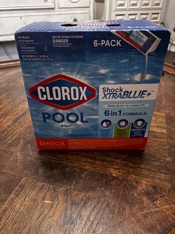 6 Pack Clorox Xtra BLUE 6-1 Pool Spa Clarifier Shock