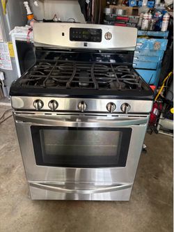 KENMORE  ELITE GAS STOVE STAINLESS EVERYTHING WORKING ESTUFA DE GAS MUY BUENA
